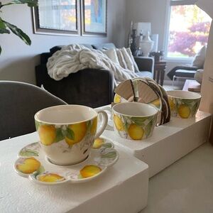 NWOT Princess House Limoncello Teacups set